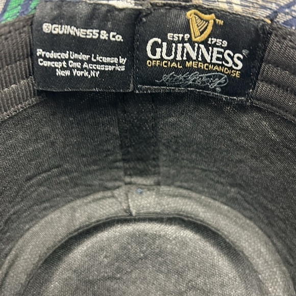 Guinness Fedora Green Plaid Short Brim Bucket Hat EUC St Patrick’s St Patty’s - Picture 6 of 8